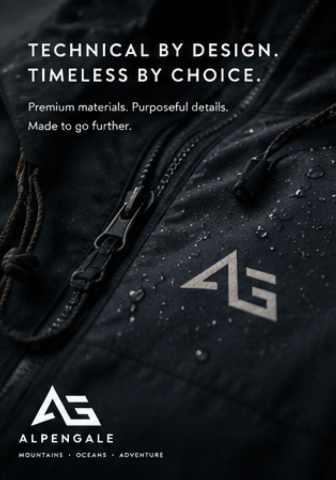 Close detail of the Alpengale technical shell